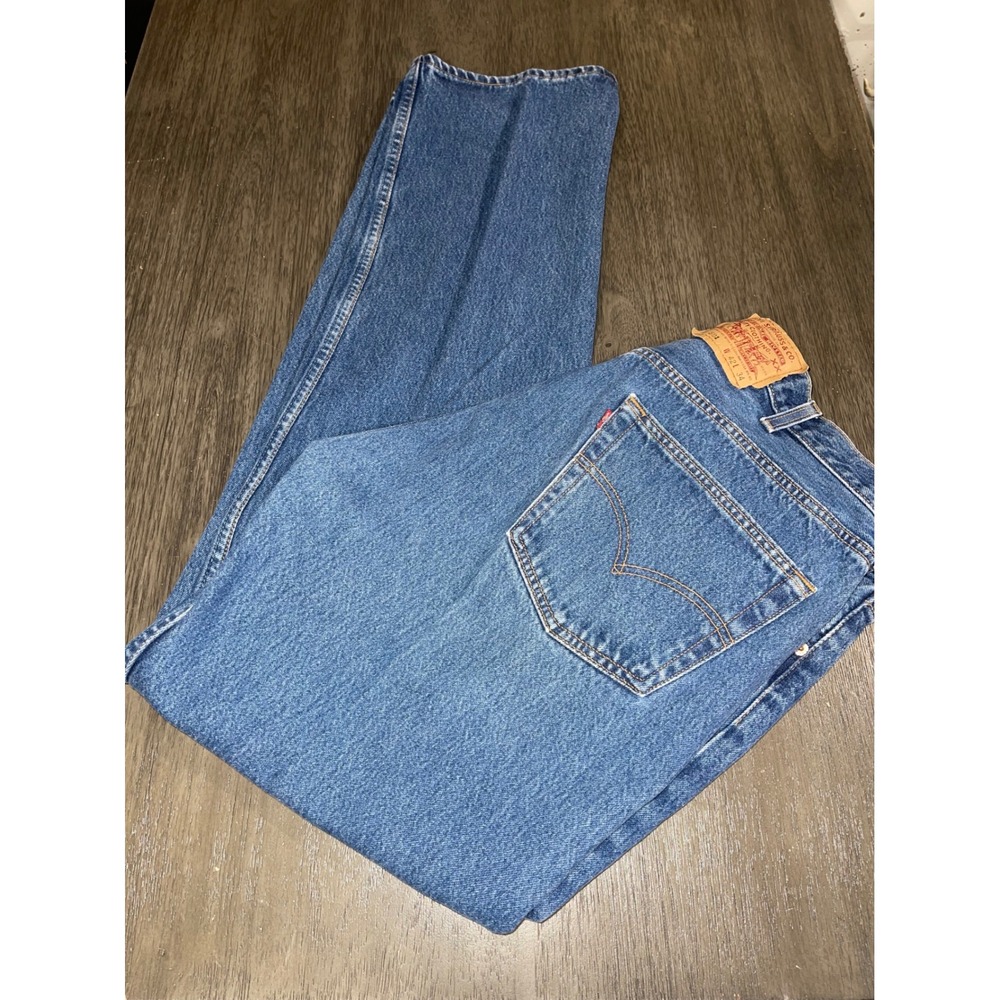 Levi's Mens 42x34 Blue 501 Original Fit Jeans Vintage 90s Made in USA Button Fly